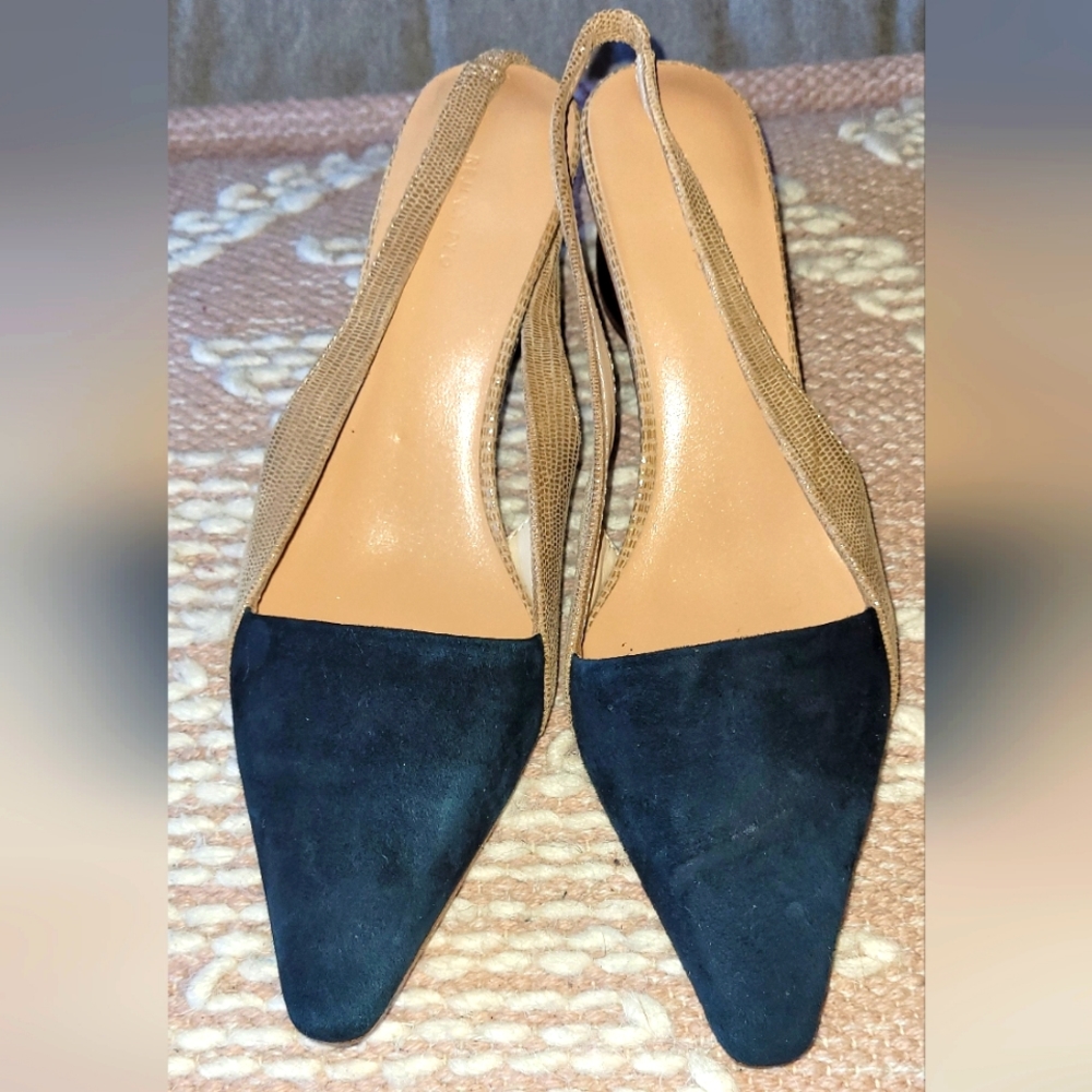 REJINA PYO suede slingbacks 35